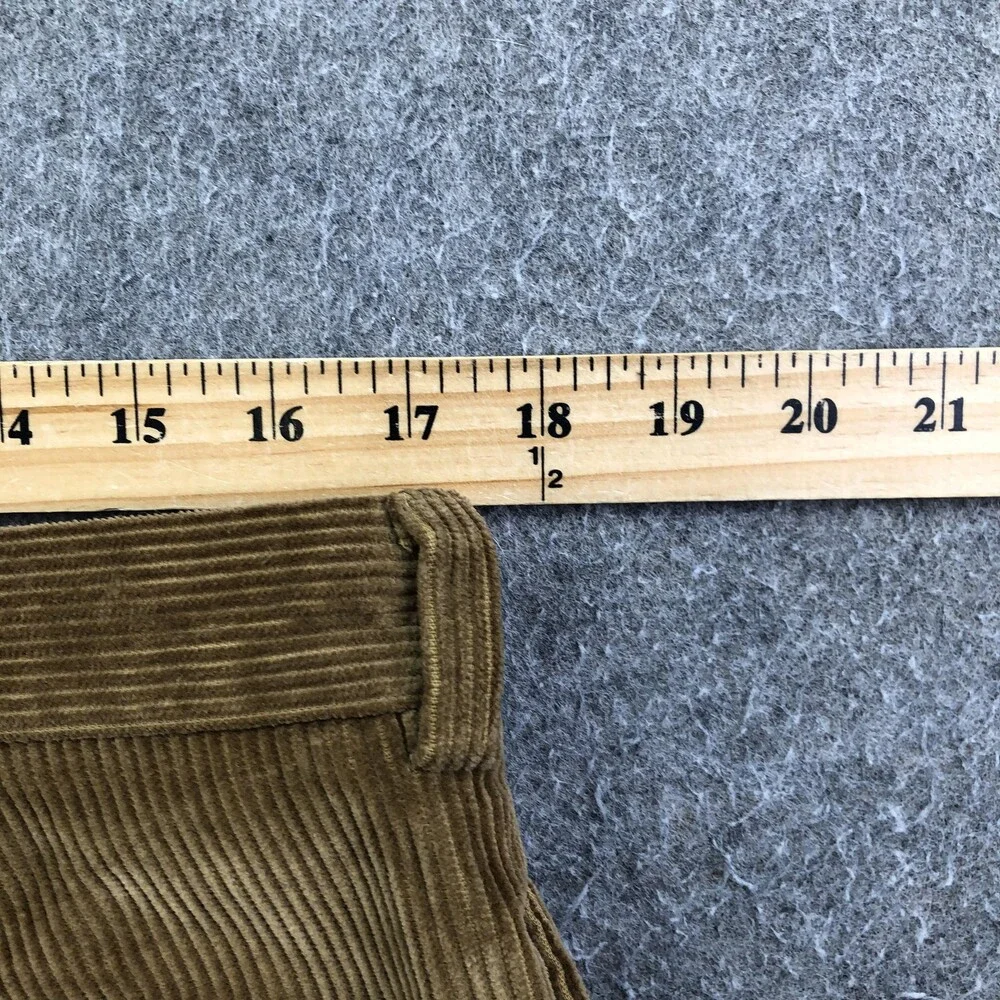 Brooks Brothers Pants Mens 35x30 Brown Corduroy Dress Pleated Straight Leg 346